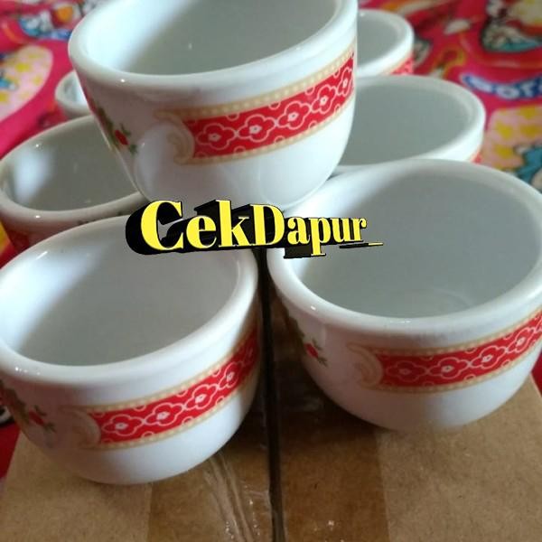 cup kue lumpang keramik/cetakan kue mangkuk talam cup tea 12 pcs tebal