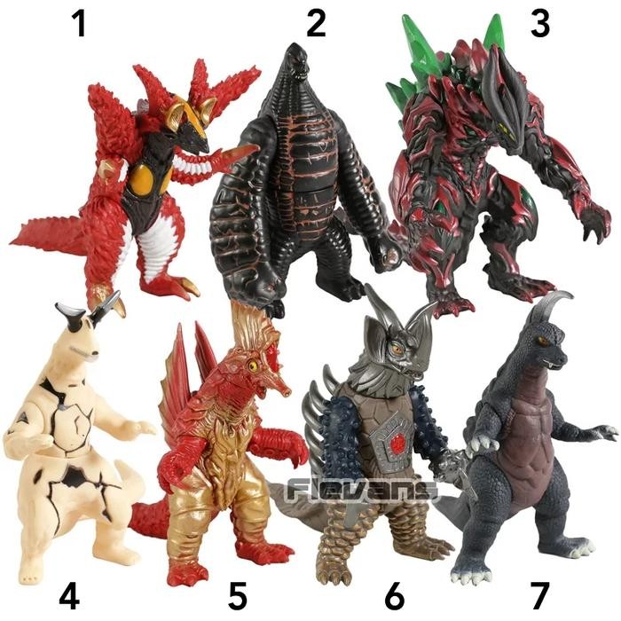 Mainan Monster Kaiju Ultraman Action Figure Red King Eleking Zeppandon