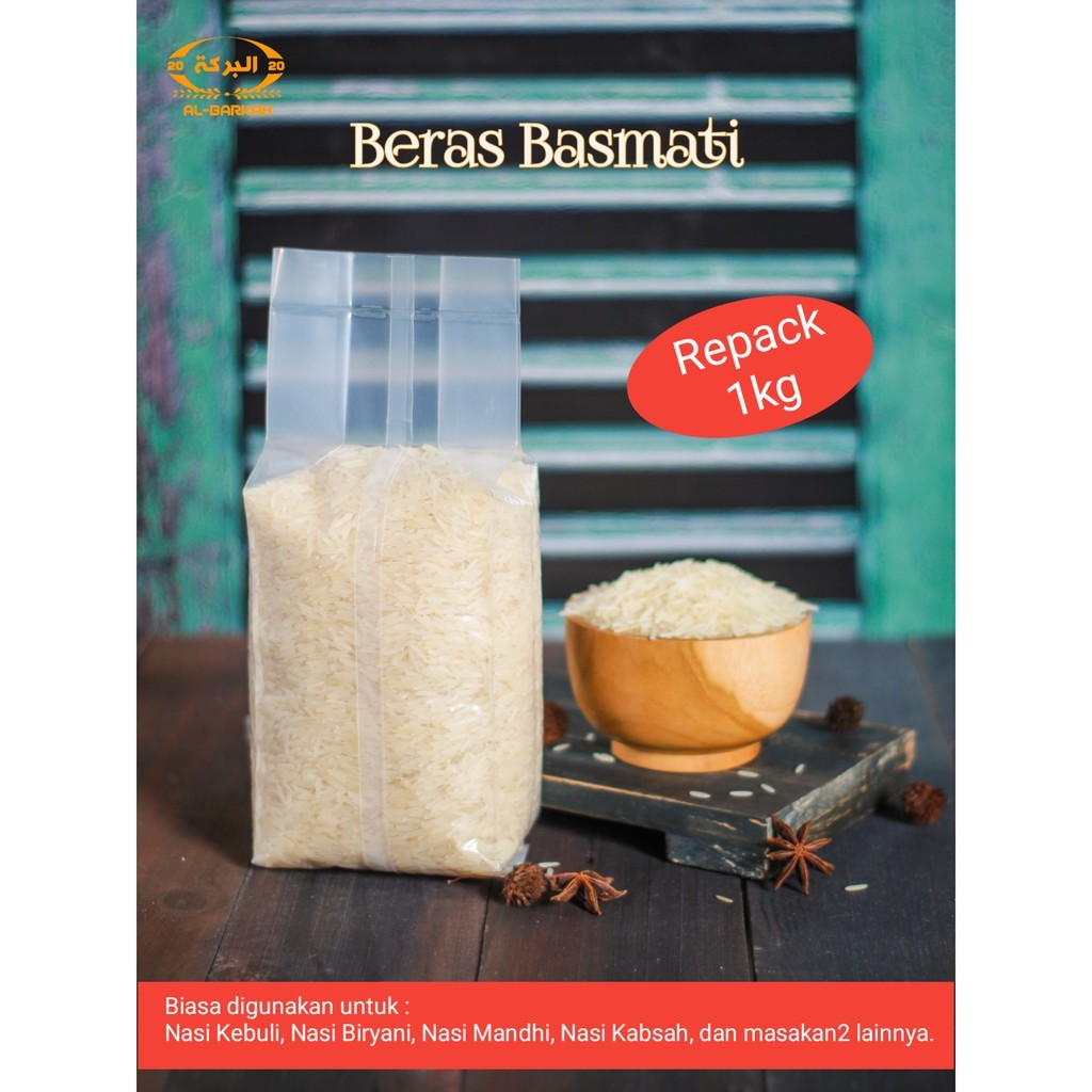 

Beras Basmati India Premium 1kg Kemasan Vacum