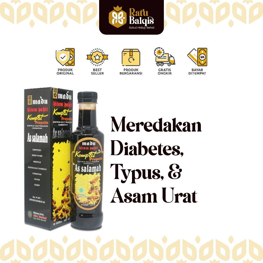 

Madu Hitam Pahit Plus Propolis 460 Gram, Madu Pahit Untuk Diabetes As Salamah