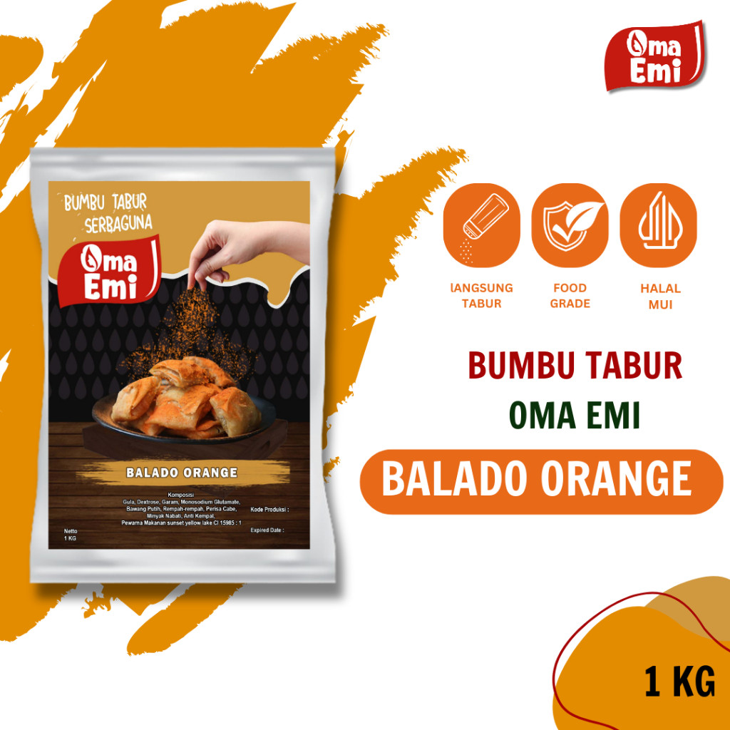 

Bumbu Tabur Balado Orange 1 kg