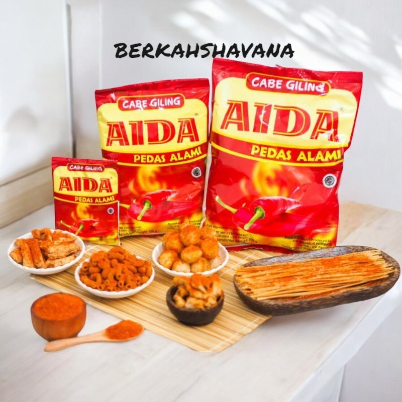 

Cabai Giling Bubuk Aida 500gr Pedas Alami