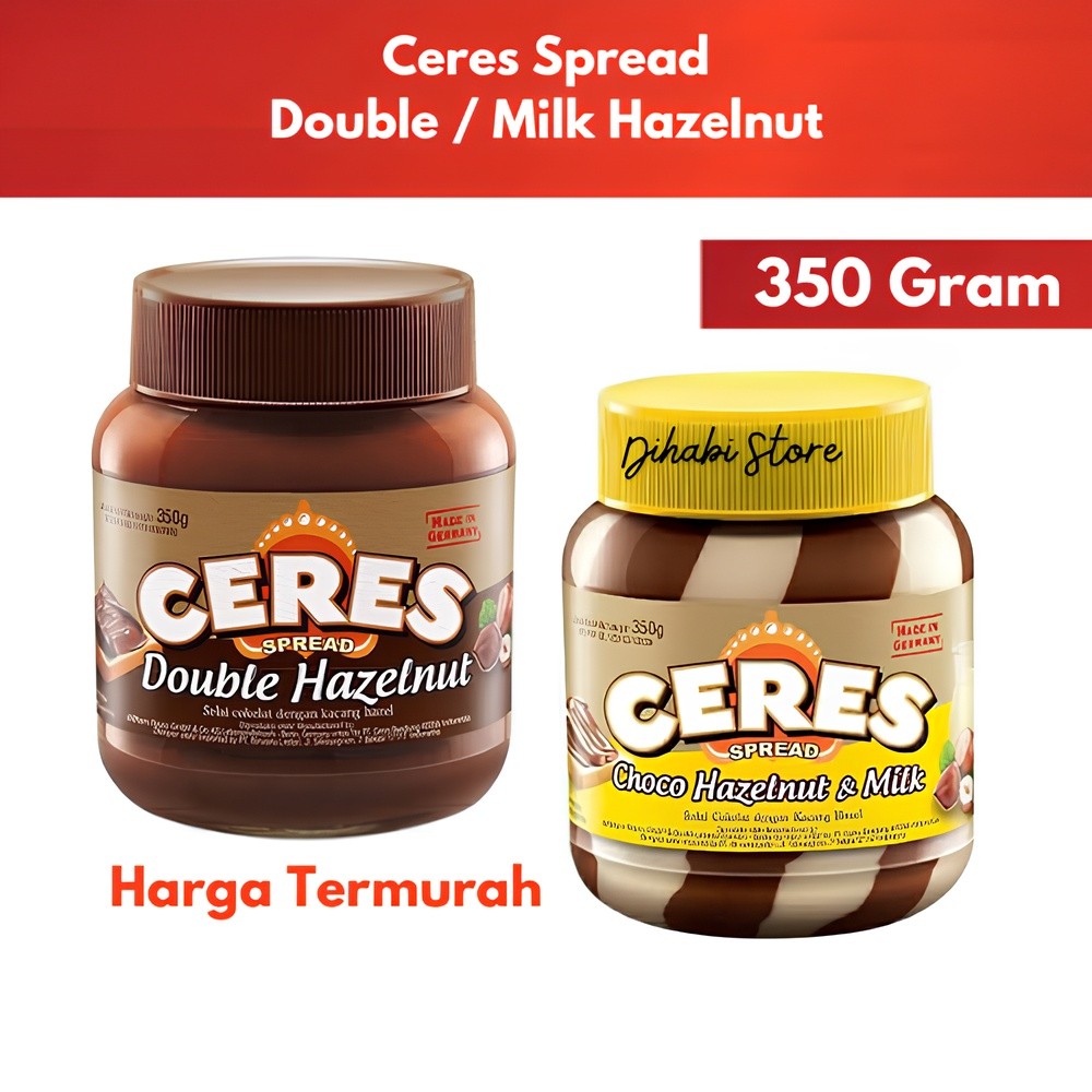 

Ceres Spread Hazelnut Spread 350 Gram Selai Double Hazelnut / Milk Hazelnut