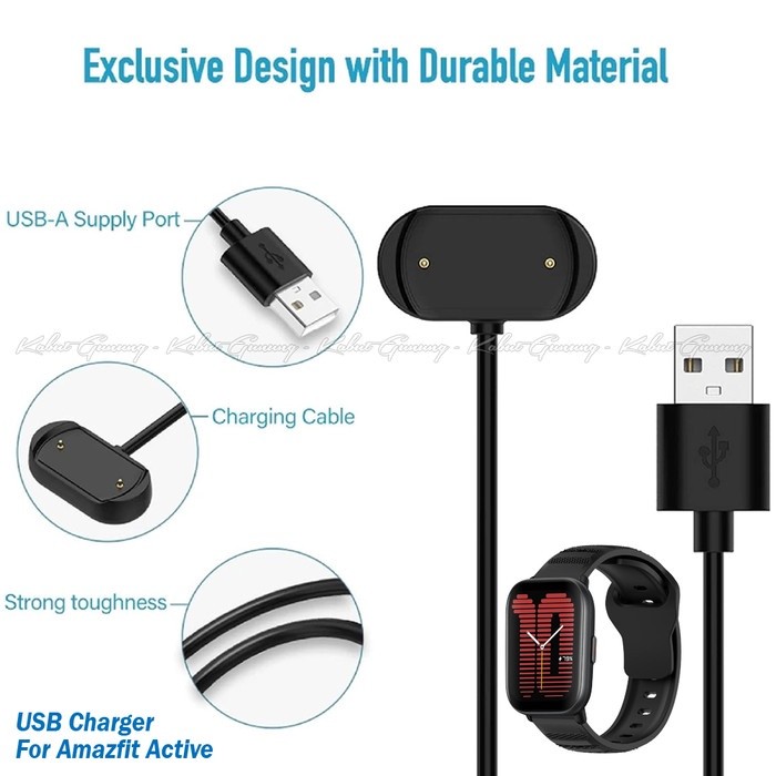 Charger Pengisi Daya Smartwatch USB Amazfit Active Amazfit GTR Mini