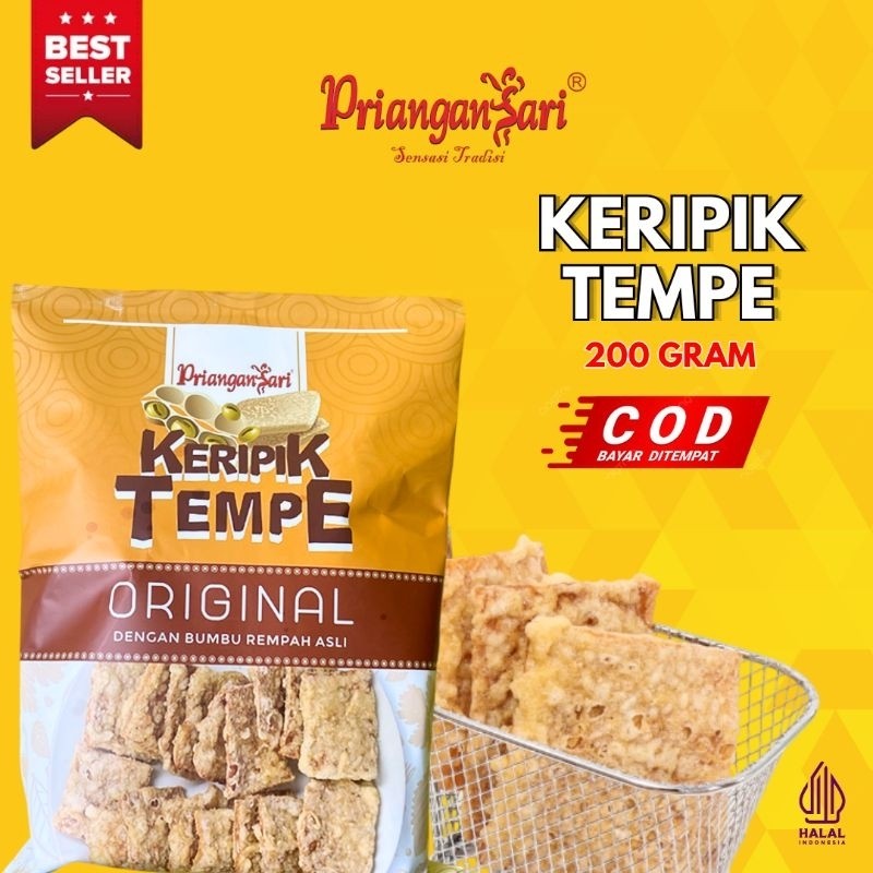 

Keripik Tempe Renyah Kemasan Premium Priangansari 200Gram