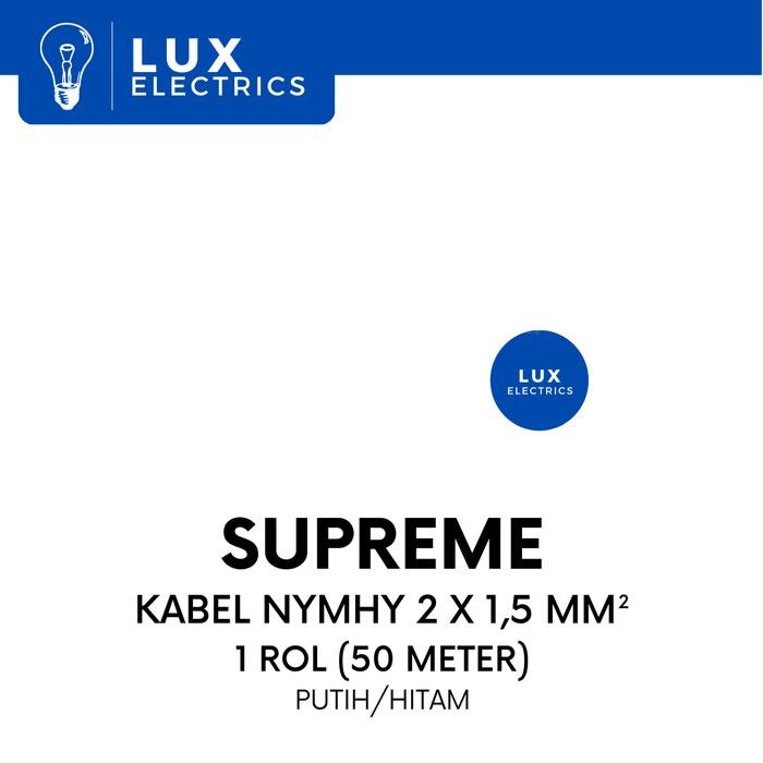 Kabel Nymhy 2 X 1,5 Mm 1 Rol (50 Meter) Supreme /2X1,5