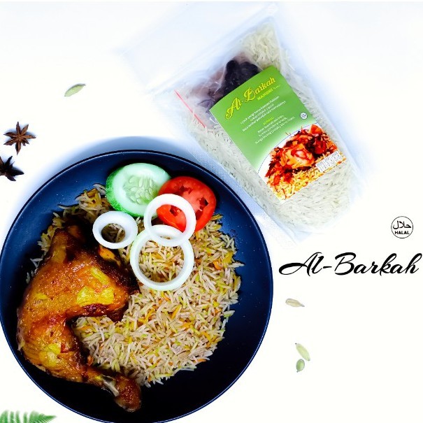 

Beras Basmati dan Bumbu Nasi Kebuli Kabsah Biryani Mandhi Instan AL-BARKAH 400g Paket Hemat