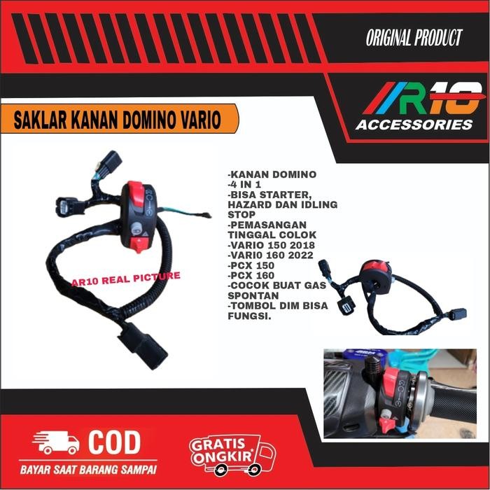 PREMIUM SAKLAR KANAN DOMINO 4 IN 1 PNP VARIO 150 / VARIO 160 PCX 150 PCX 160