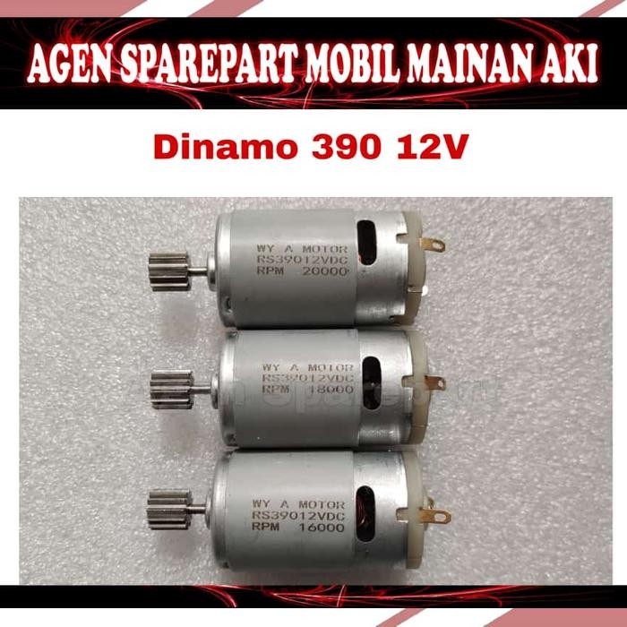 PREMIUM Type 390 (kecil) Dinamo 12v Mobil Motor Mainan Aki