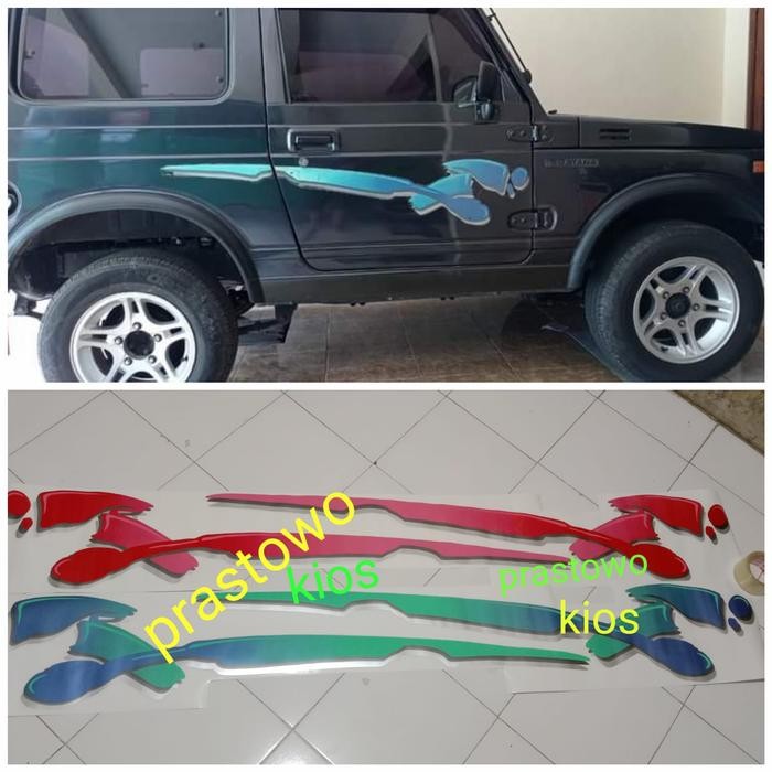 PREMIUM sticker stiker striping Lis body Suzuki Jimny katana 2003 2004