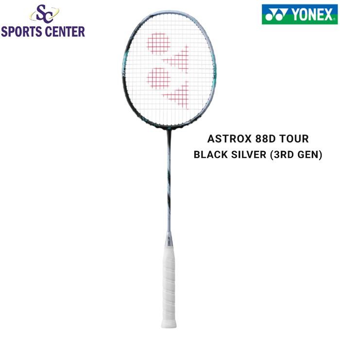 PREMIUM New Raket Badminton Yonex Astrox 88D / 88 D TOUR 3RD GEN Black Silver