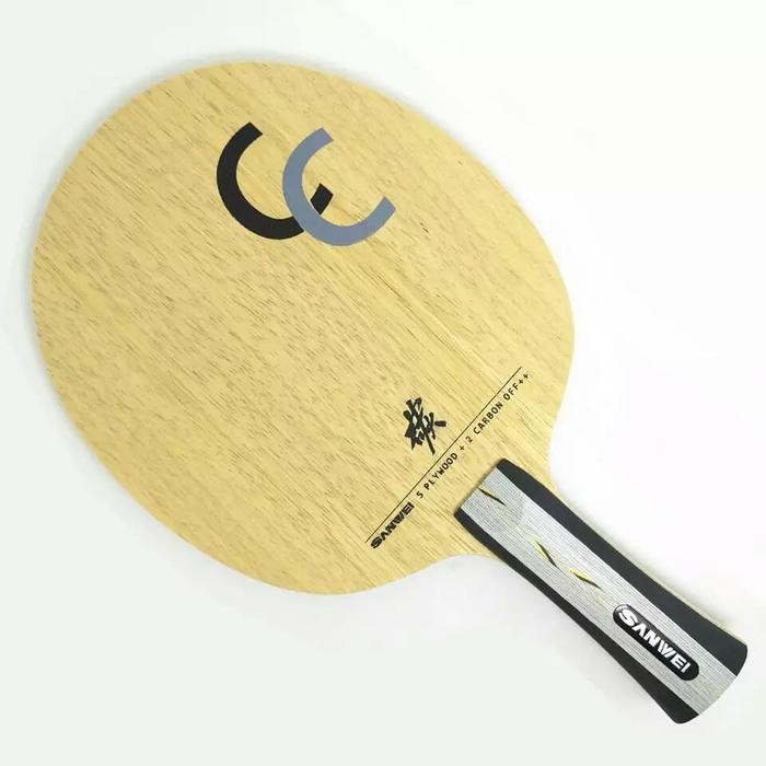 PREMIUM Sanwei CC atau Crystal Carbon bat bet kayu blade pingpong tenis meja