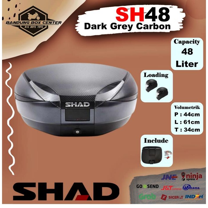 PREMIUM Box Motor Box Touring Box Shad SH48 Carbon Dark Grey Shad SH 48 Grey