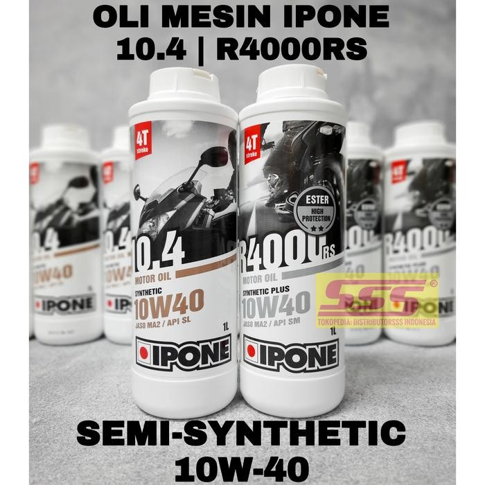 PREMIUM OLI IPONE SEMI SYNTHETIC 10.4 R4000RS 10W 40 CBR R15 GSX NINJA R25 KLX