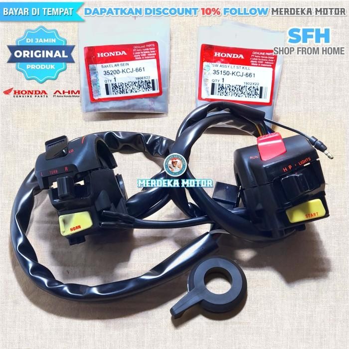 PREMIUM Holder Kanan TIGER 2000 Saklar Tombol Stater Tiger Lama TILAM Switch Lampu Sein Holder Kiri