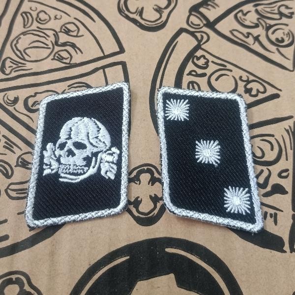 PREMIUM Bordir Pangkat Totenkopf Waffen Schutzstaffel Emblem Kemeja Hitler