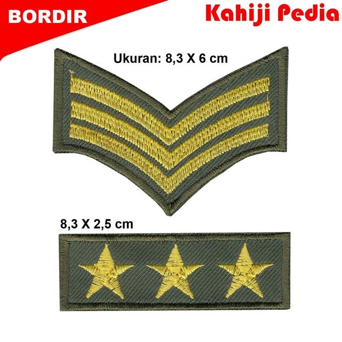 PREMIUM Patch bordir emblem bordir pangkat US Army