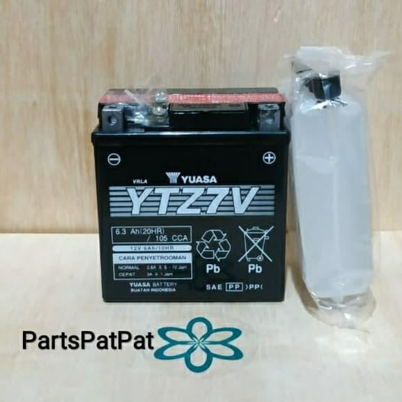PREMIUM AKI NMAX N-MAX AEROX155 YTZ7V YUASA ACCU YUASA YTZ7V/YTZ-7V/YT-Z7V