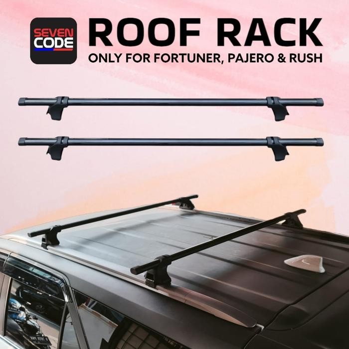 PREMIUM Cross bar kaki roof rack bagasi atas mobil Fortuner vrz merek seven co