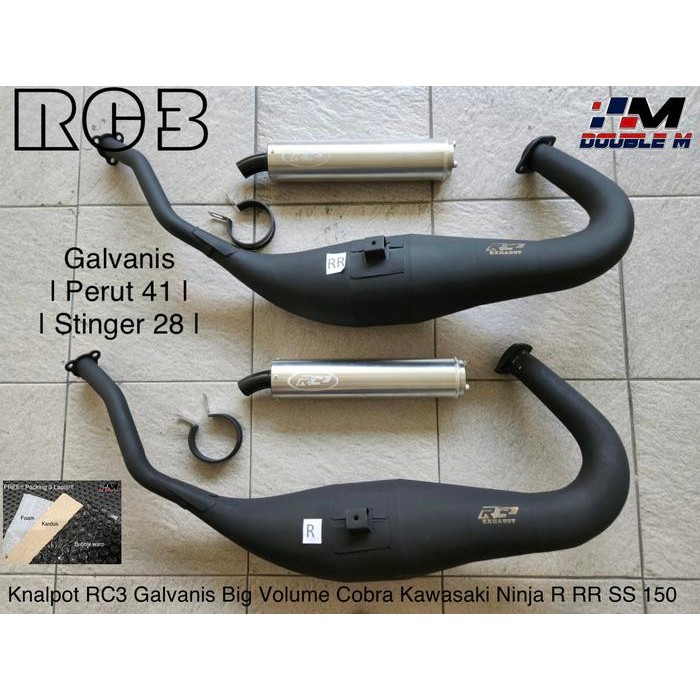 PREMIUM Knalpot RC3 Big Vol Big Volume Galvanis Cobra Kawasaki Ninja R RR SS
