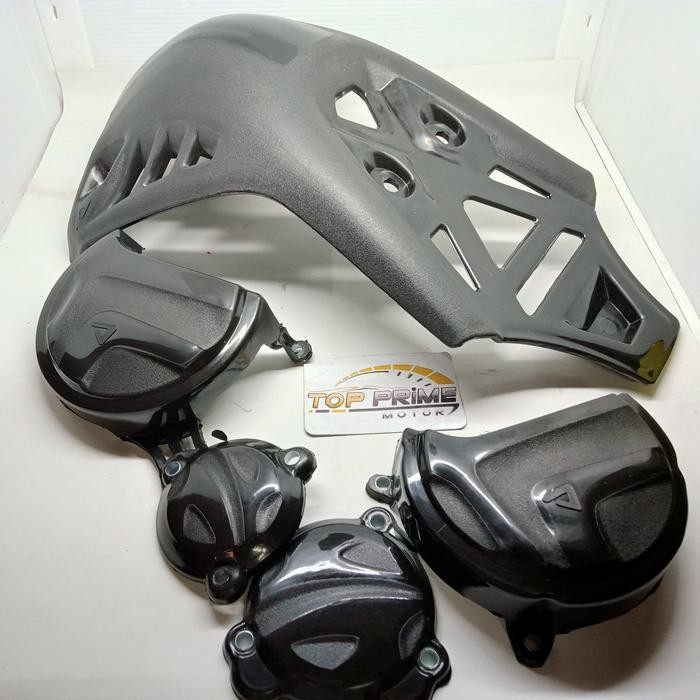 PREMIUM tutup cover mesin KLX/CRF 150 Acerbis hitam