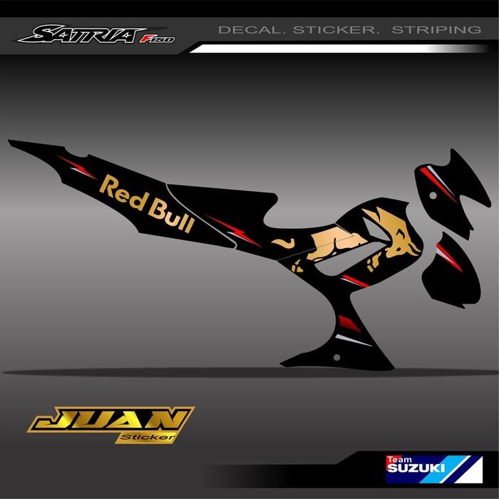 PREMIUM STRIPING STIKER SATRIA FU BARONG STICKER VARIASI MOTOR SUZUKI F150 LAMA CBU REDBULL