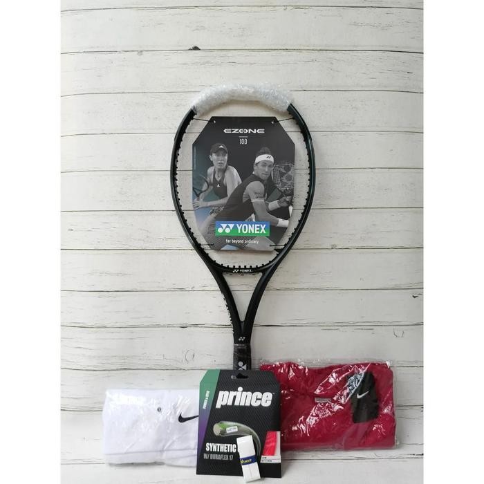 PREMIUM [ RAKET TENIS YONEX EZONE AQUA NIGHT BLACK 2024 SERIES + BONUS ]