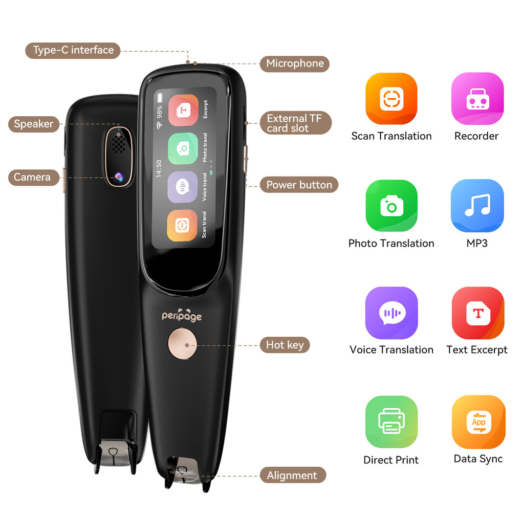 Peripage Dictionary Translation Scanning Pen D2s Mobile Scanner Translator 112 Languages Voice Trans