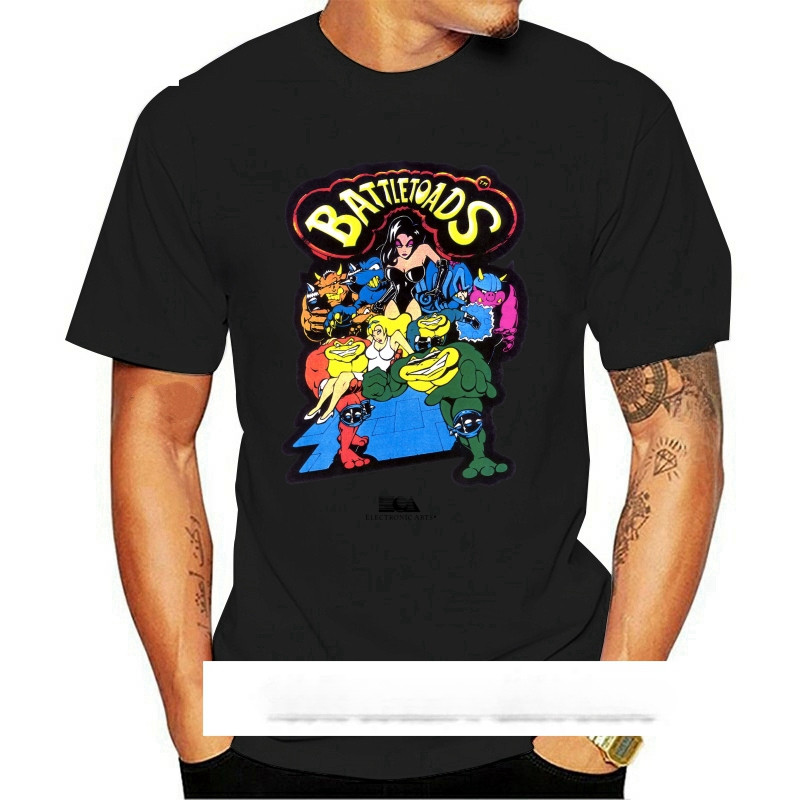 streetwear fashion vintage Summer Male Hot Sale Battletoads Tops Tee T Shirt RARE NES. Game 1991 Gam