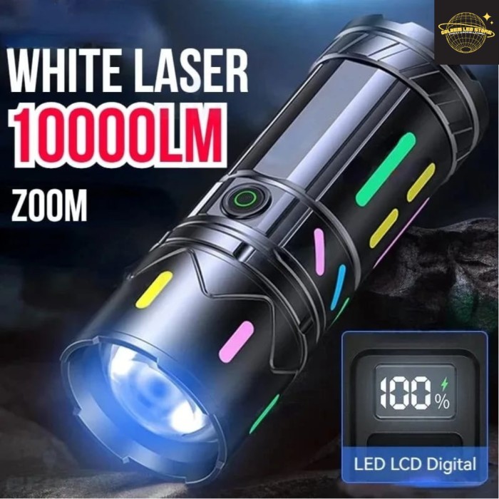 SENTER LASER LED ZOOMABLE MULTIFUNGSI / SENTER LED RECHARGEABLE