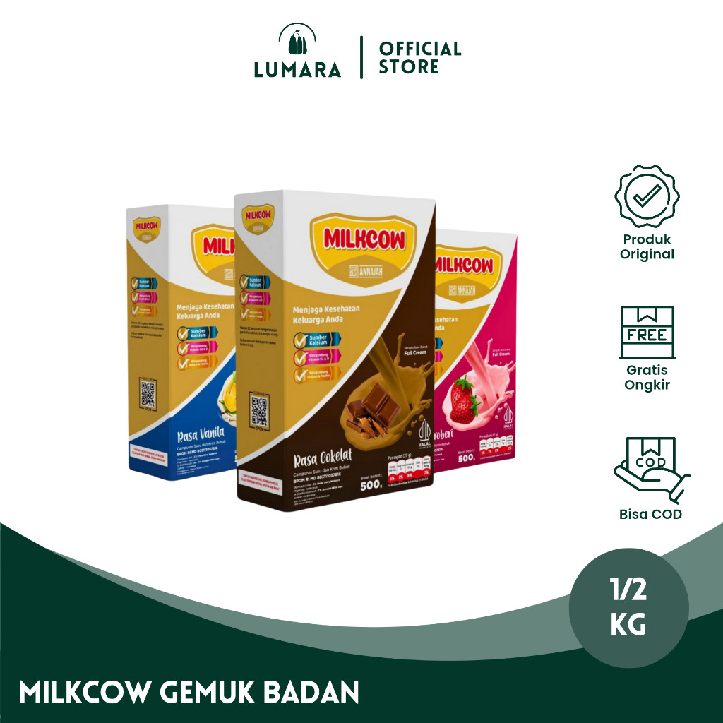 

Milkcow Susu Penggemuk Penambah Berat Badan Gemuk Dan Nafsu Makan Anak Dewasa 500 gram