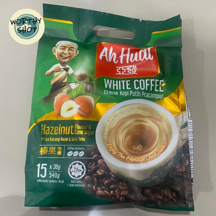 

Terlaris Ah Huat White Coffee Hazelnut Cane Sugar Malaysia 15 Sachets Kopi Ongkir Termurah
