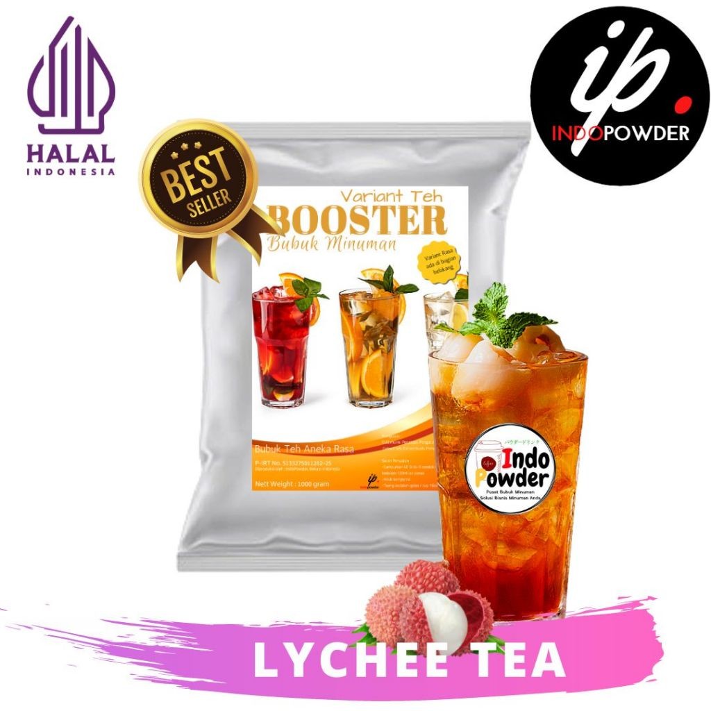 

BOOSTER Bubuk Minuman LYCHEE TEA 1Kg - Bubuk LYCHEE TEA 1Kg - LYCHEE TEA Bubuk 1Kg - LECI TEA Powder