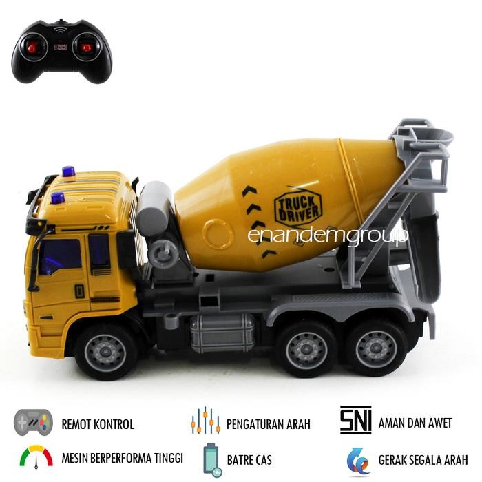 Mainan Mobil Remot Kontrol Rc Dump Truk / Truk Molen Batre Cas