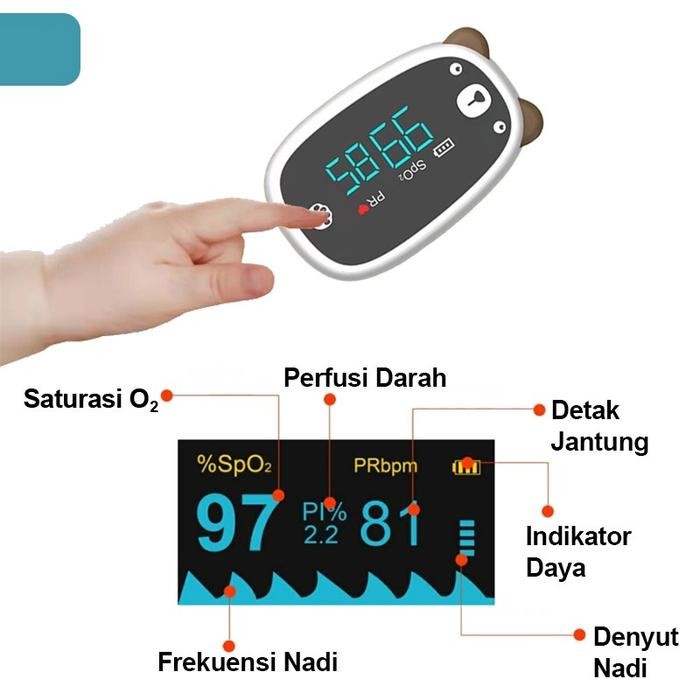 Oximeter Bayi / Oksimeter Denyut Ujung Jari, Monitor Oksigen Oled Definisi Tinggi Ujung Jari,