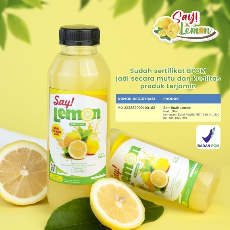 

Say Lemon - Paket Diet Permanen (2 botol 500ml) Sari Jus juice Air Lemon Peras Asli Ori Original