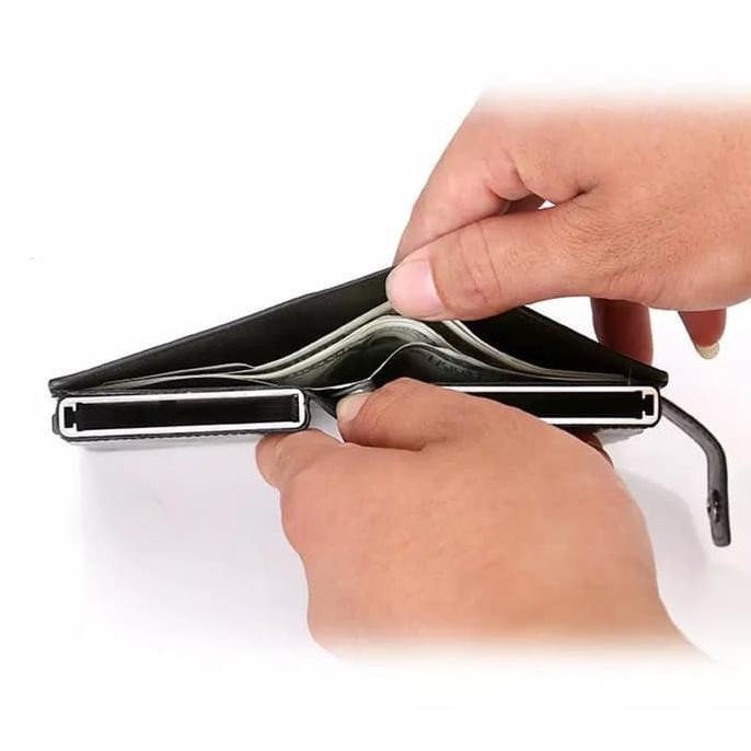 [Kenes Wallts] Leather Wallet With Double Deck Pop Up Card Holder - Dompet Kartu Pria