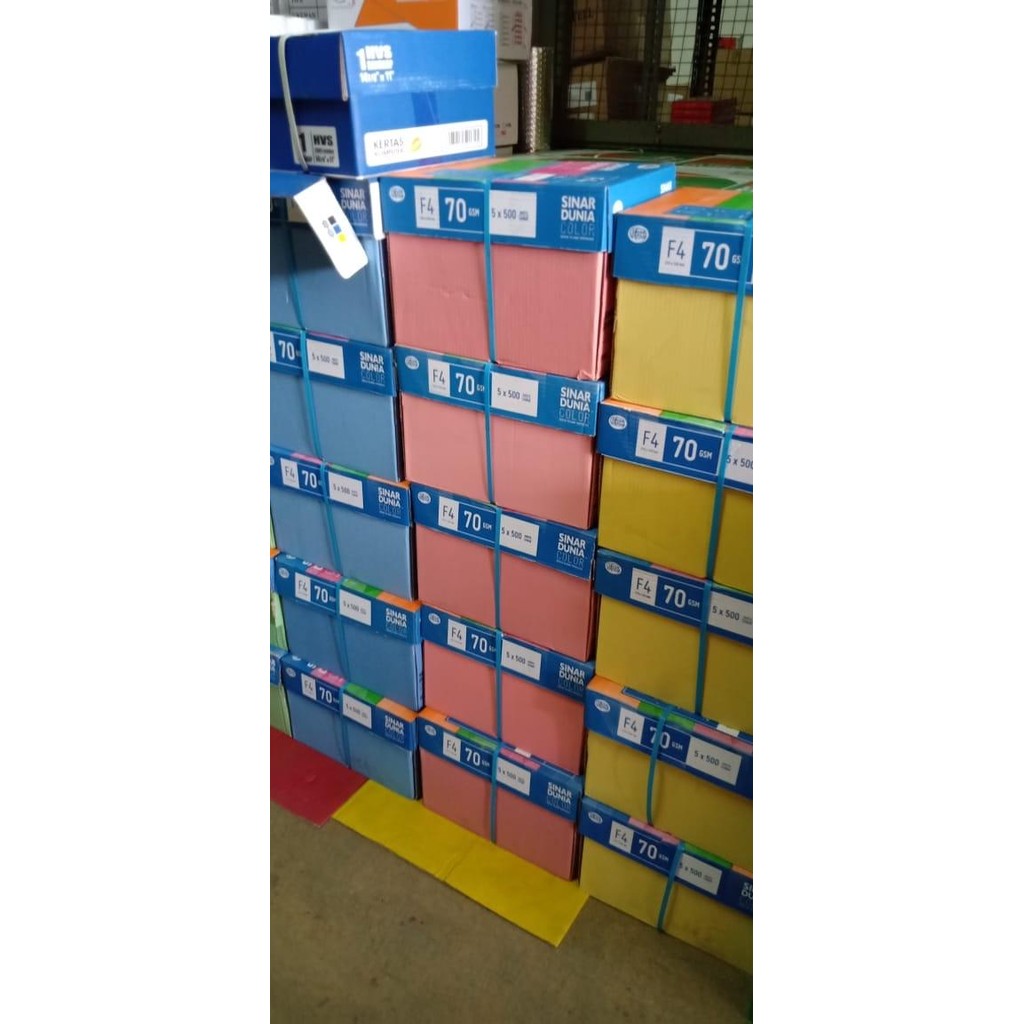 

Terlaris- [ Per Rim ] Kertas Hvs Warna A4 70 Gsm Sidu