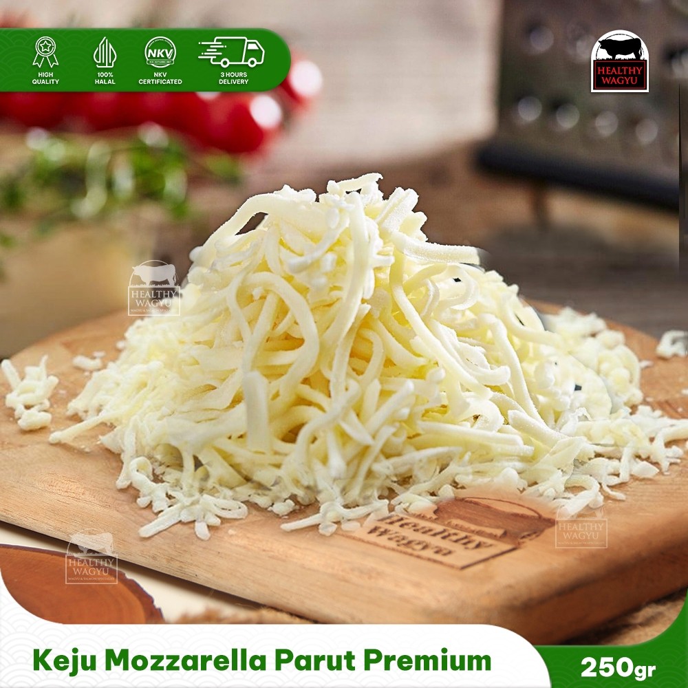 

Keju Mozarella Parut Daily Partners Shredded Cheese 250gr Healthy Wagyu