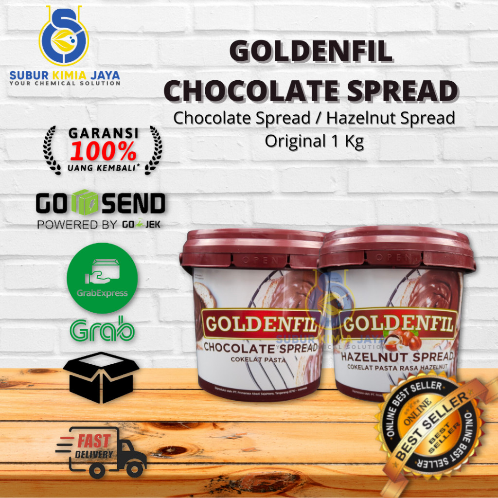 

Goldenfil Dark Chocolate Spread 1 Kg / Selai Coklat All Varian