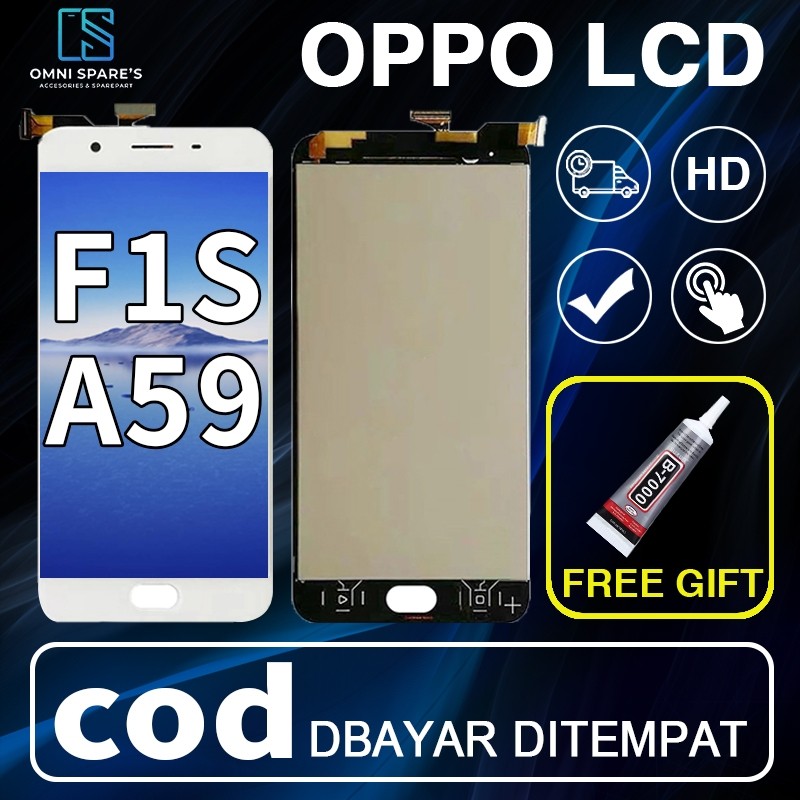 Souyoun - LCD OPPO F1S A59 Fullset Ori Layar hp Touchscreen Sentuh Versi Tinggi