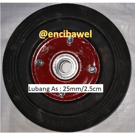 Roda troli 10 inchi double bearing