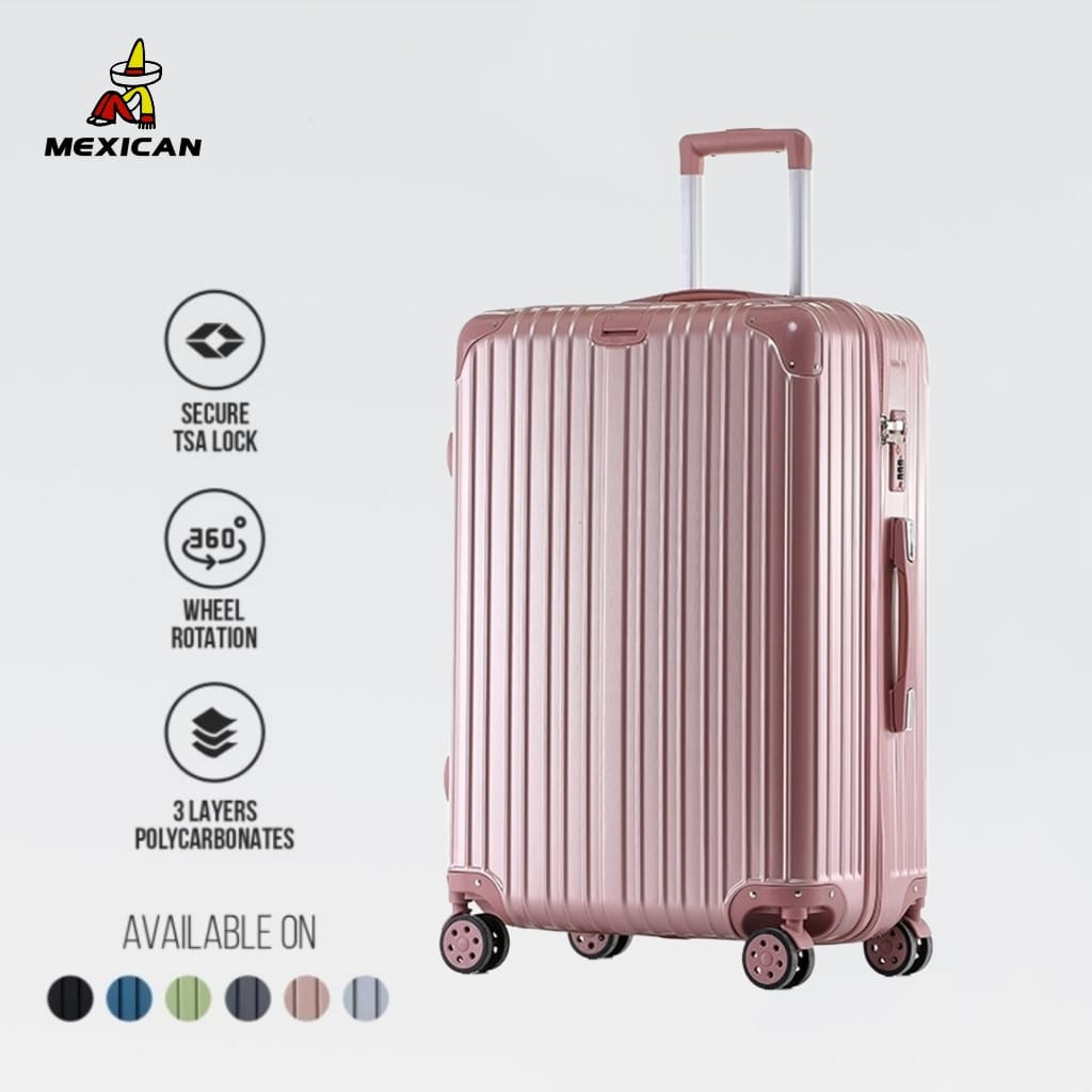 Mexican Germany PC Material Polo Koper 24 Inch jumbo 20 / 22 inch Kabin Bagasi Koper Tas