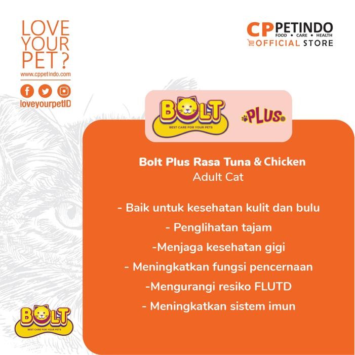 Bolt Plus Makanan Kucing Tuna Flavor Dry Food Adult Cat - 5kg