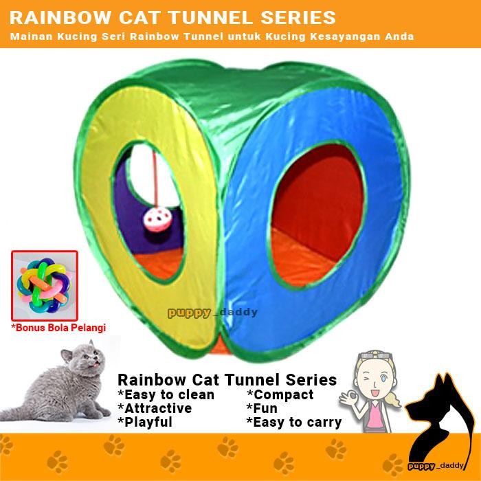 CAT TUNNEL RAINBOW SERIES - Mainan kucing lorong Pelangi