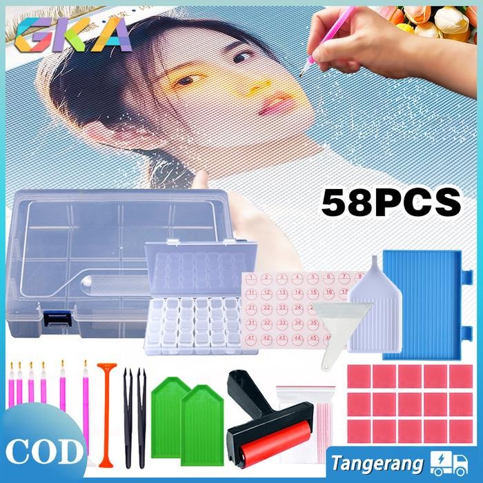 

Art - 5D Diamond Painting Tool Set-Alat Lukisan 58Pcs-Alat Diamond Painting