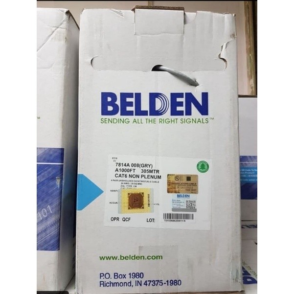 Kabel LAN UTP cat 6 / cat6 Belden Made in USA 1 rol Original