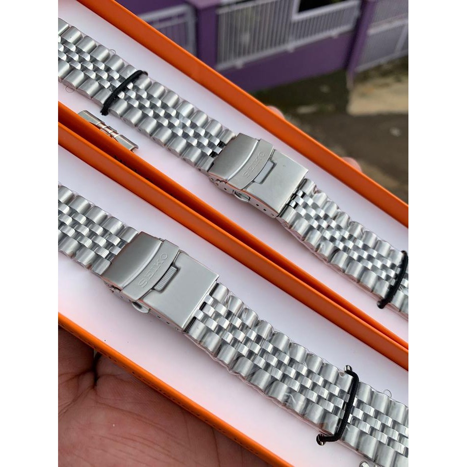 Strap Tali Jam Tangan Rantai Seiko Bracelet Jubilee Stainless Silver