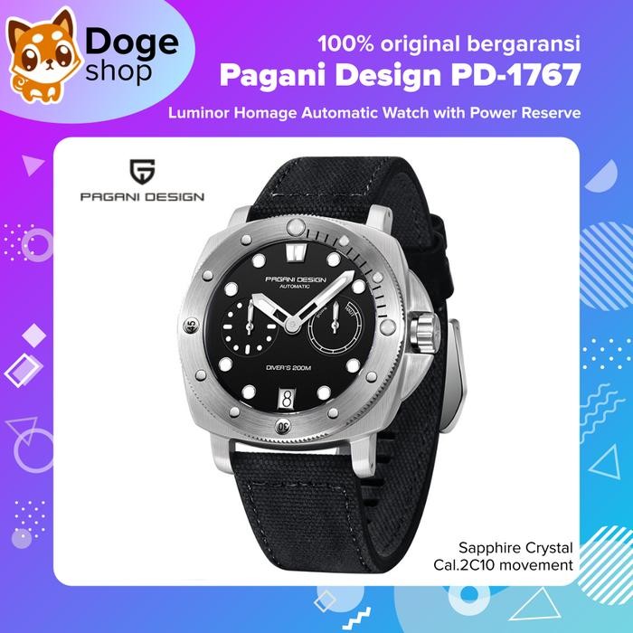 Pagani Design Pd-1767 Luminor Homage Automatic Watch Cal.2C10 2C10 Caliber Movement Pd 1767