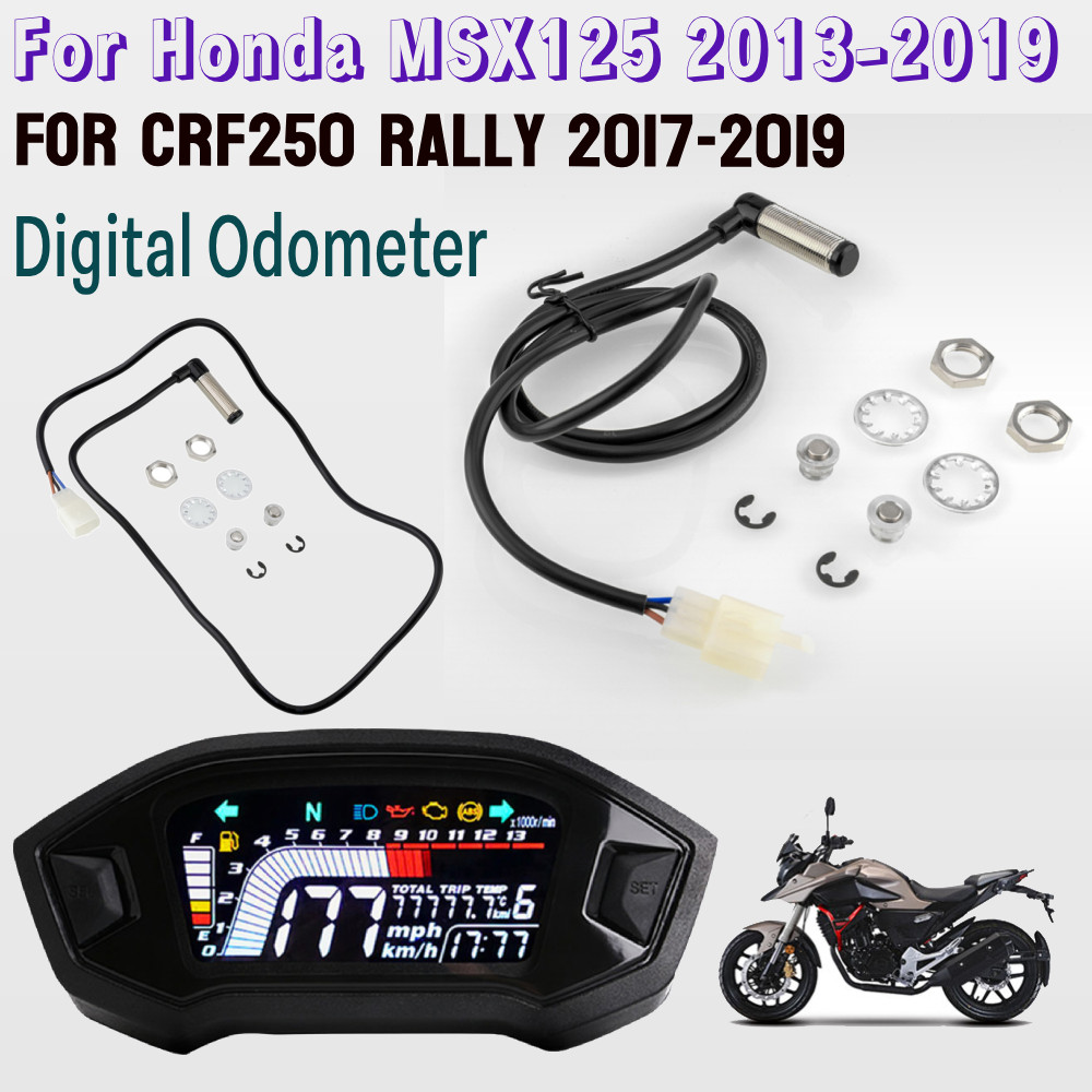 Digital Tachometer Lcd Display Digital Odometer Waterproof Smart Rpm Gauge For Honda Msx125